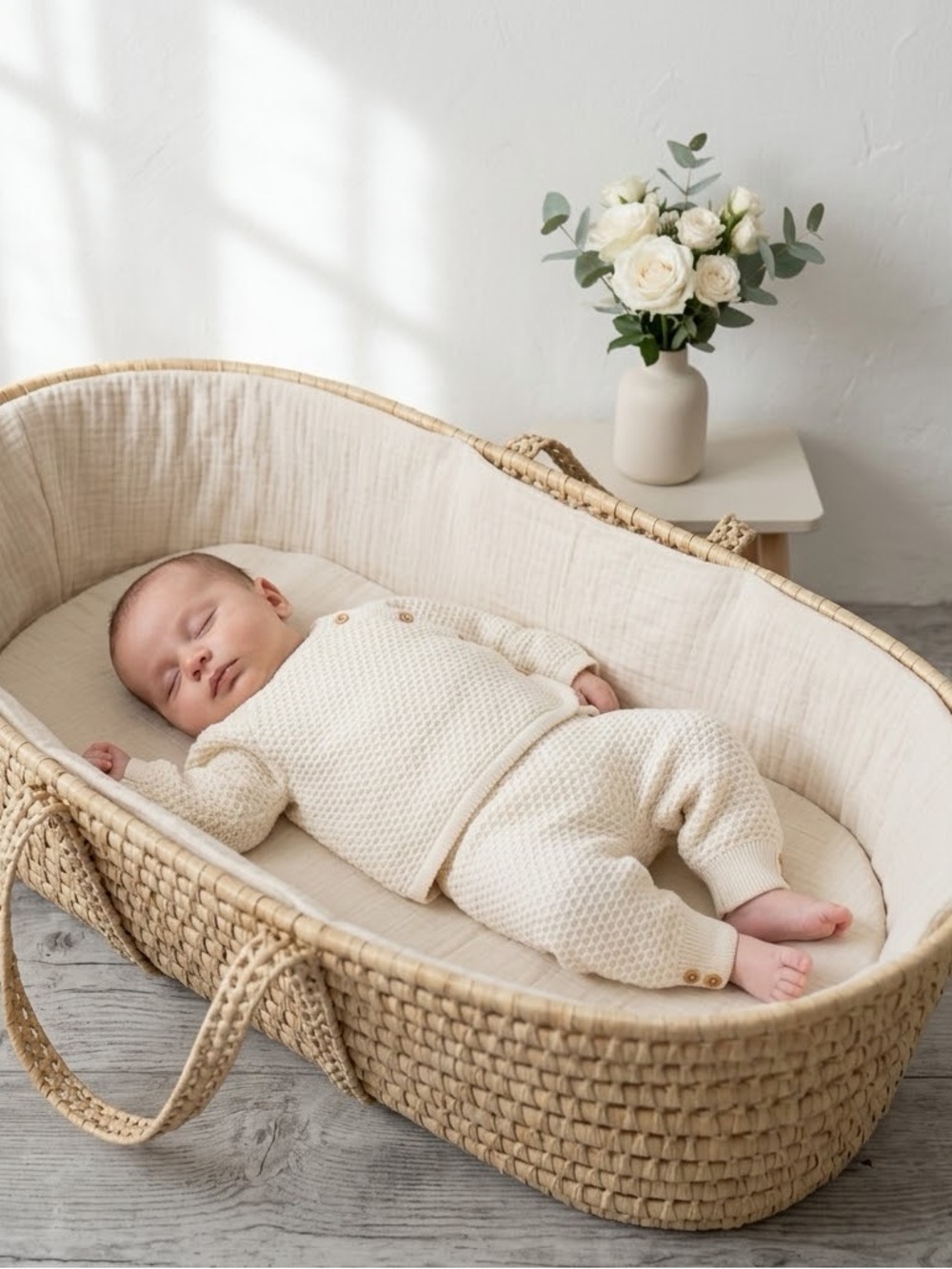 Zara Cream Textured Long Sleeve Sweater + Pants Matching Set